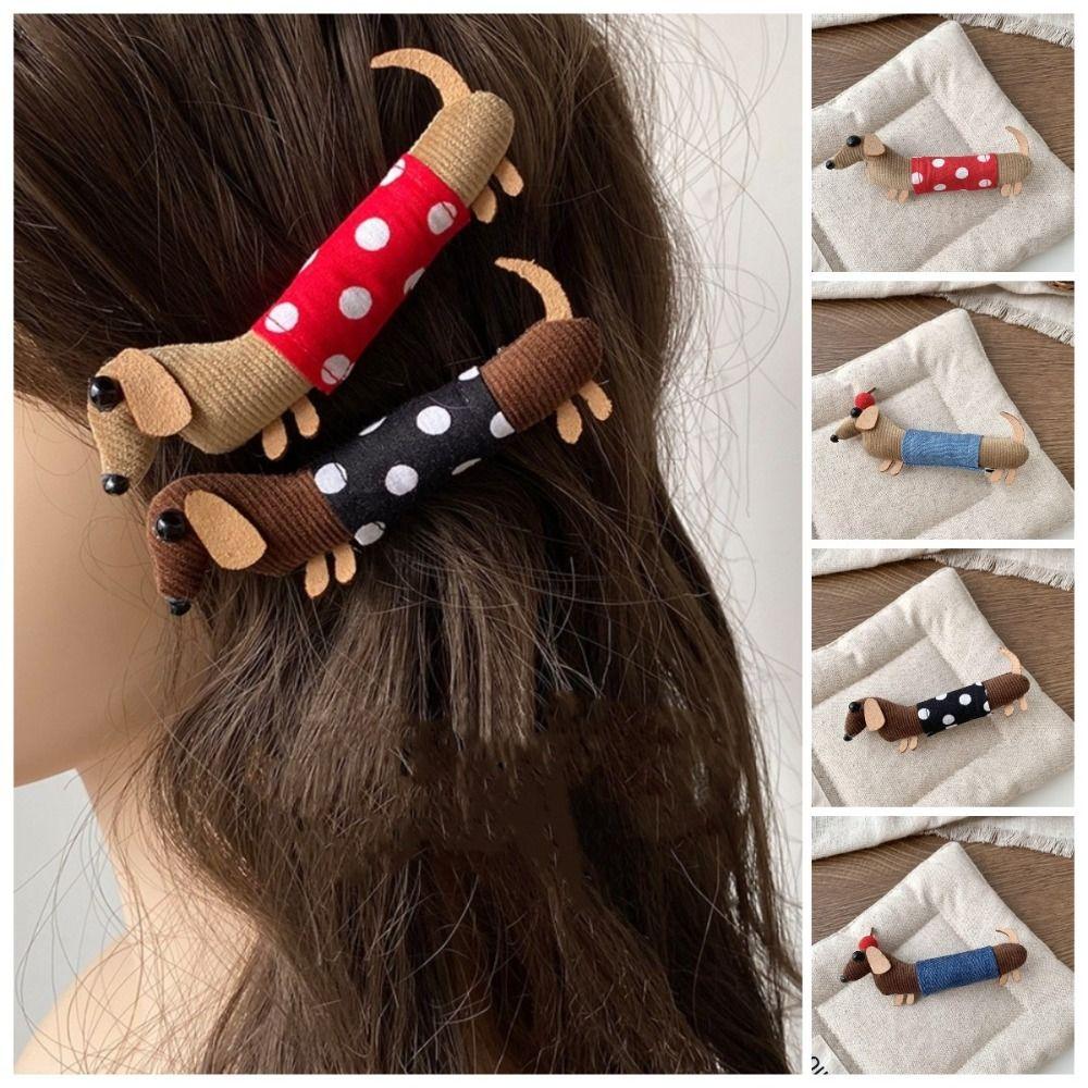 Cloth Dachshund Hairpin Cute Horsetail Holder Trendy Cartoon Shark Clip Hair Accessories