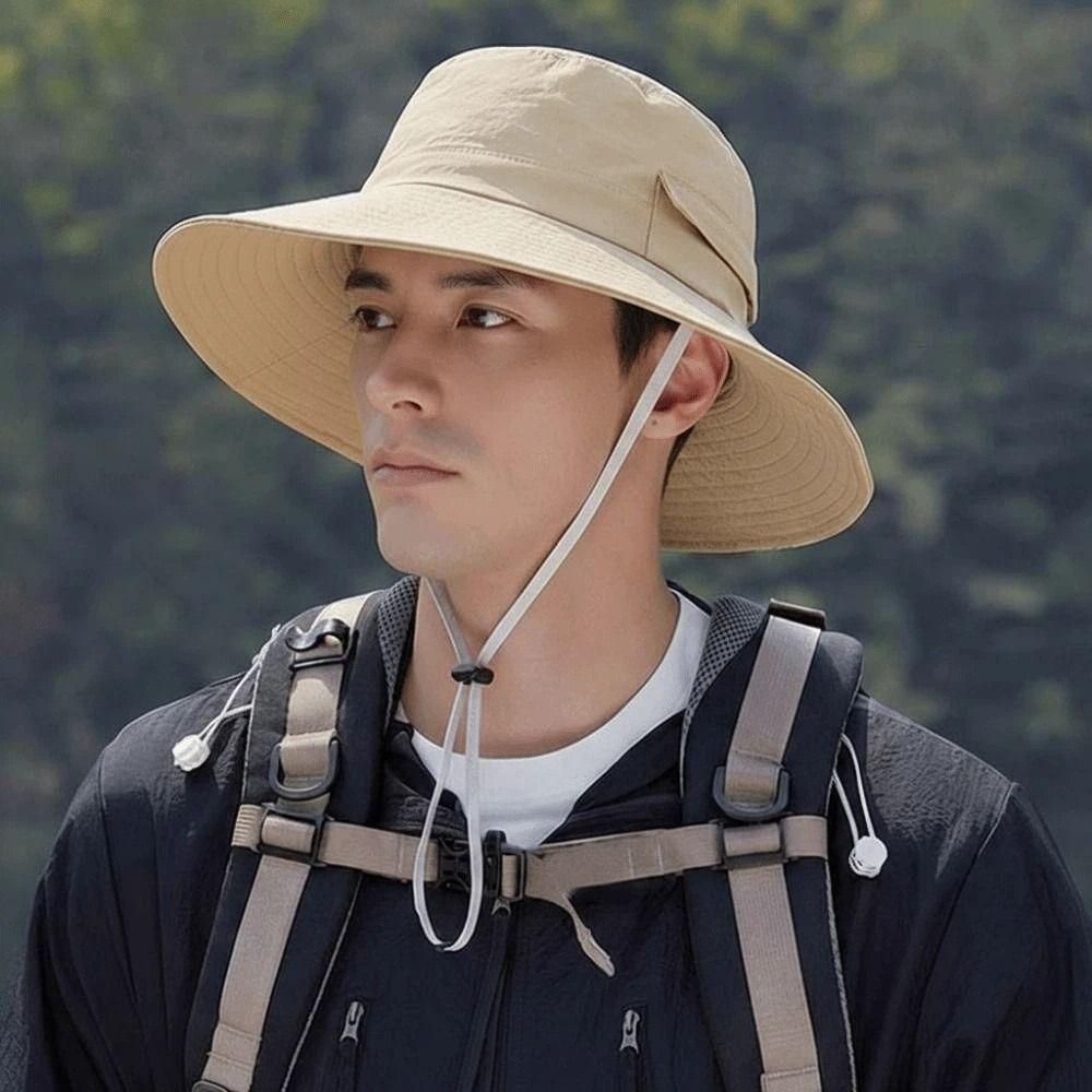 Nylon Sunshade Fishing Hat Breathable Sunscreen Basin Cap Soft Men's Fisherman Hat Summer