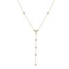 ORSA JEWELS Изысканное Серебряное Ожерелье 925 пробы, Сексуальное, Блестящее, Y-образной формы, Длинная Цепь, Цирконий, для Женщин, Летние Украшения BQN38