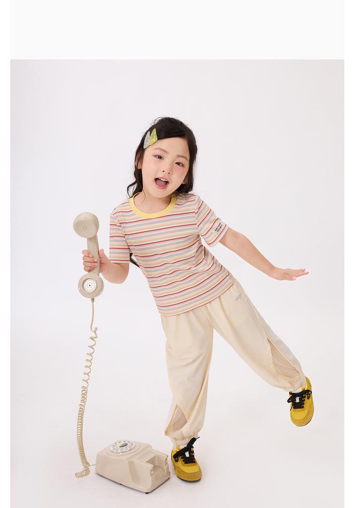 LUSON children's summer pleated casual pants