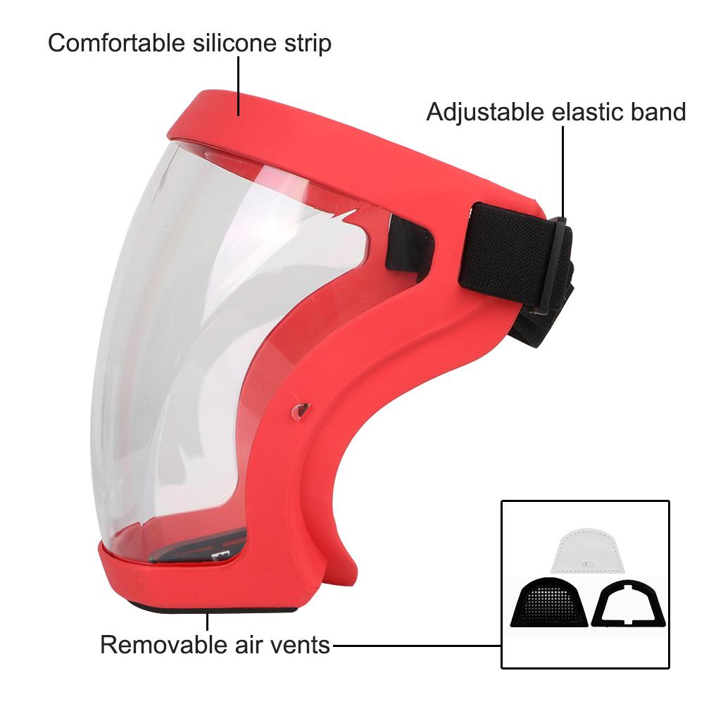 Кухонный инструмент с фильтрами Мотоциклетная велосипедная пылезащитная маска Защитная маска для лица Защитная маска для лица Полная маска для лица Масляно-брызгозащитная маска