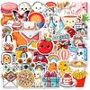 50 Cured Life Mixed and Match Cartoon Stickers Apple Cup Ins Small Freshman Account Decoration Stickers