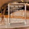 Romantic Wife Gift: "To My Wife" Crystal Keepsake – Anniversary/Birthday/Thanksgiving (Husband To Her).