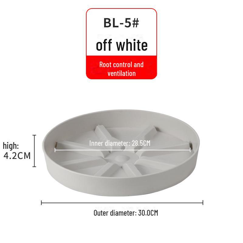 Круглый утолщенный пластиковый поддон для цветочного горшка с дренажем