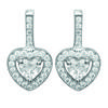 [L5667] - Silver 'Love' Silver Earrings (rhodium-plated) - 15x8 Mm