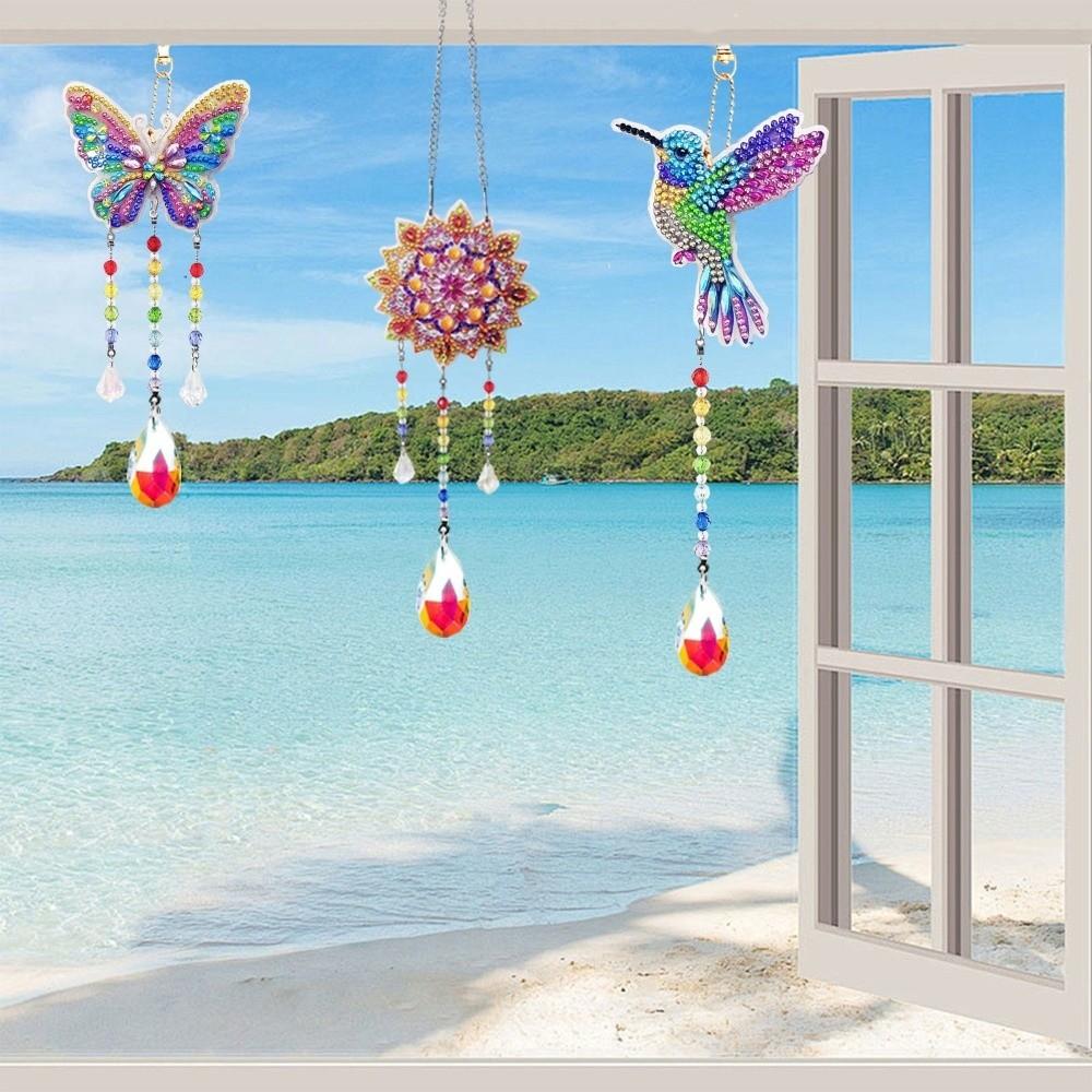 Acrylic DIY Drawing Double Sided DIY Craft Painting Kit Garden Hanging Decor