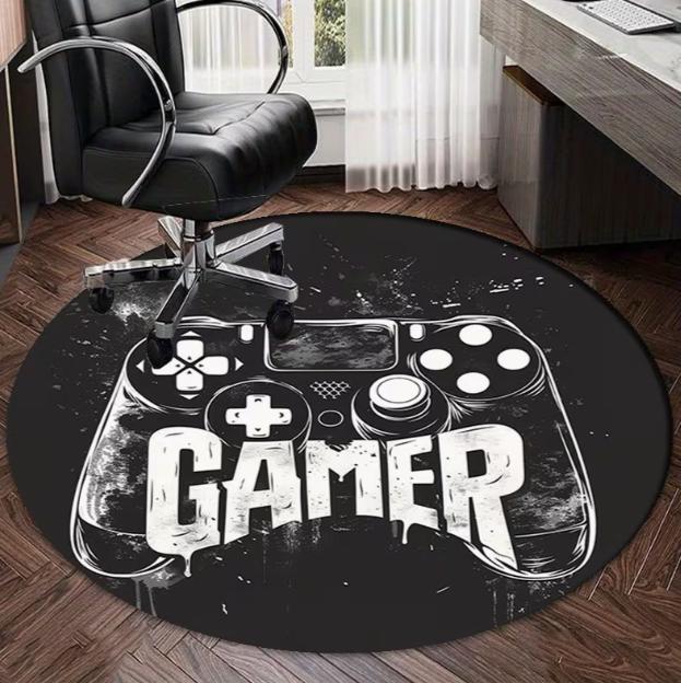 Игровой коврик с надписью "GAMER" Напольный коврик Подходит для офисных кресел Гостиных Игровых комнат Декоративные напольные коврики