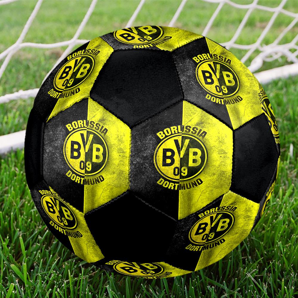 Футбольный мяч для зала Borussia Dortmund Цветной Для всех возрастов Размер 5 Машинная строчка ПВХ Готов к соревнованиям Прочный Высокий отскок