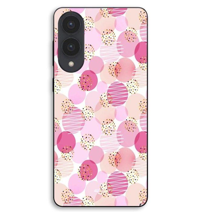 Coque Pour Samsung Galaxy S25 Edge Fond de texture rose rond Maniacase