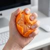 Оранжевая игрушка-антистресс с дизайном пароварки, медленно сжимаемый шарик из муки для взрослых