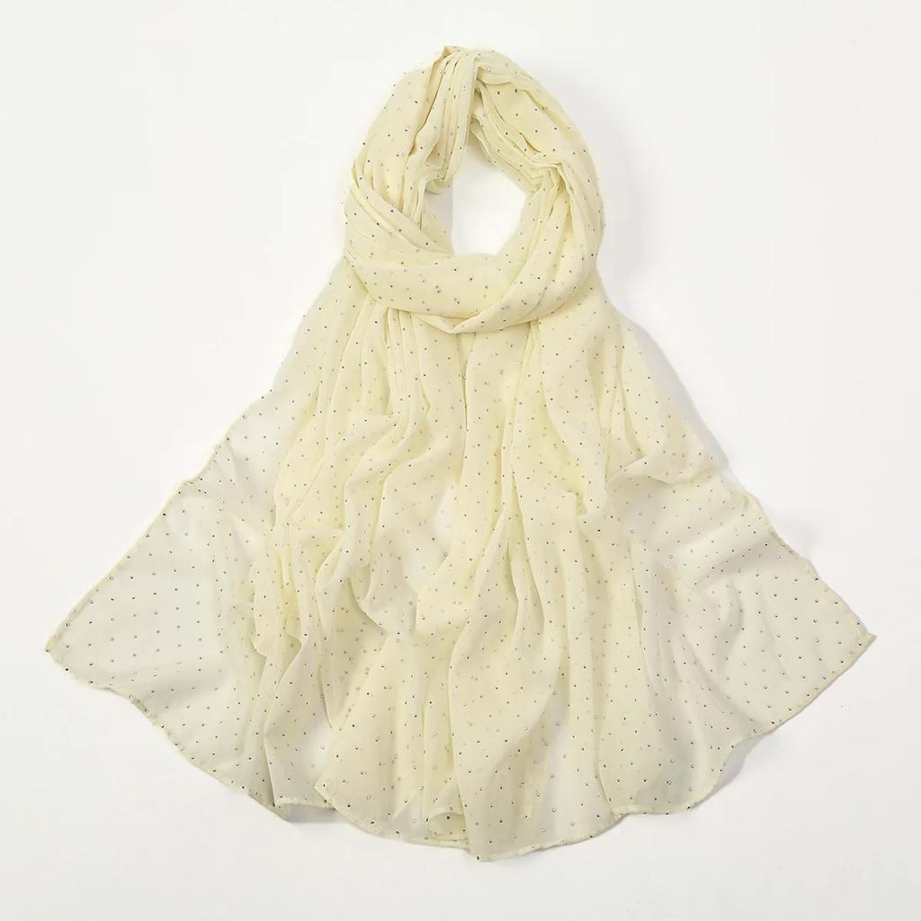 Летний шифоновый шарф с цветочным принтом - Шаль со звездным принтом Защита от УФ-лучей Однотонная Богемная повязка на голову для женщин