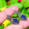 Lapis Lazuli Gemstone Handmade 925 Sterling Silver Jewelry Earring 2.01" Y6n89