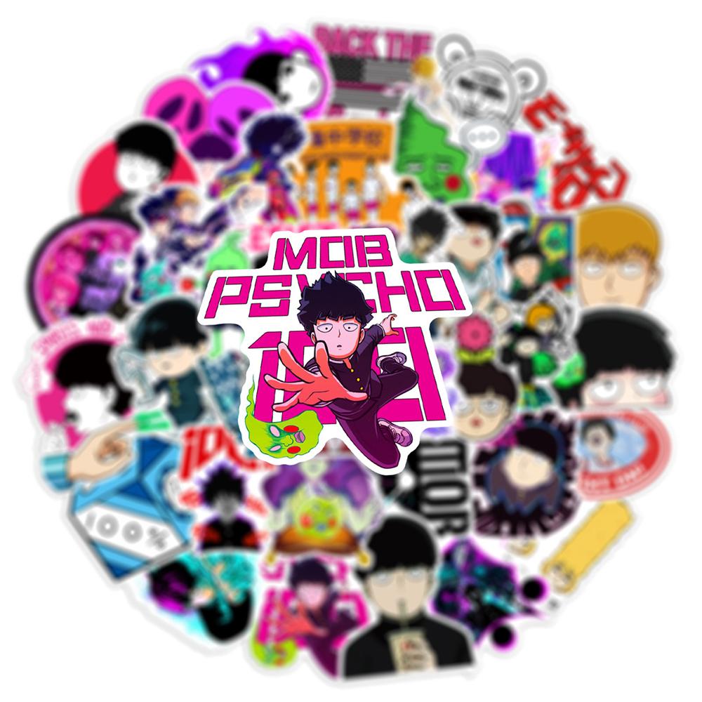 10/30/50 шт. Классические наклейки Mob Psycho 100 Аниме Мультфильм Декор Наклейка DIY Скейтборд Телефон Шлем Машина Крутая Граффити Наклейка