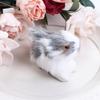 5CM Cute Model Fur Figurines Birthday Gift Simulation Rabbits Plush Bunny Kids Toy Easter
