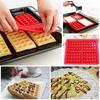 Safety 4-Cavity Waffles Cake Chocolate Pan Silicone Mold Baking Mould Kitchen Cooking Tools KTY