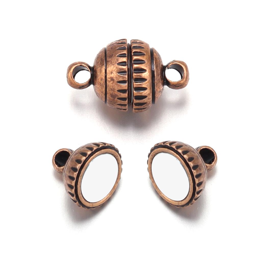 5pcs/Lot Round Strong Magnetic Clasps for For Jewelry Making End Chain Buckle Hook Clasps Connector DIY Bracelets Necklace