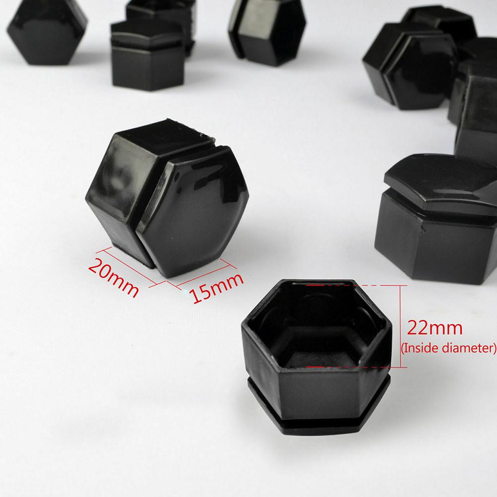 20Pcs 22mm Car Wheel Nut Caps Anti-Rust Auto Hub Screw Cover Bolt Rims Exterior Decoration Protection Covers For