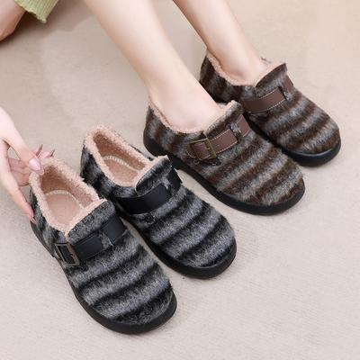 Женские зимние сапоги для снега, короткие ботильоны с подкладкой из пушистого искусственного меха для женщин, нескользящие, удобные, флисовые, домашние тапочки для улицы и дома, теплая обувь для ходьбы