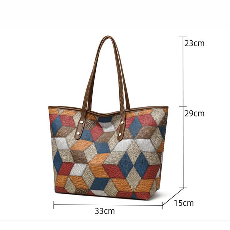 Design Vintage Pattern Handbag High-grade Material Shoulder Bag New Classic Commuter Large Capacity Shopping Totes for Women MIT