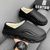 Shoes for Men Couple Women Home Shoes Slippers for Men Wear-resistant Heel Covering Thick Bottom Cotton Soft and Comfortable