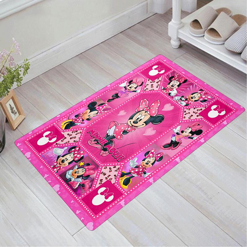 1pc Minnie mouse Rug Anti Slip, Non Shedding, Ideal for Living, Bedroom & Laundry Handcrafted Home Decor