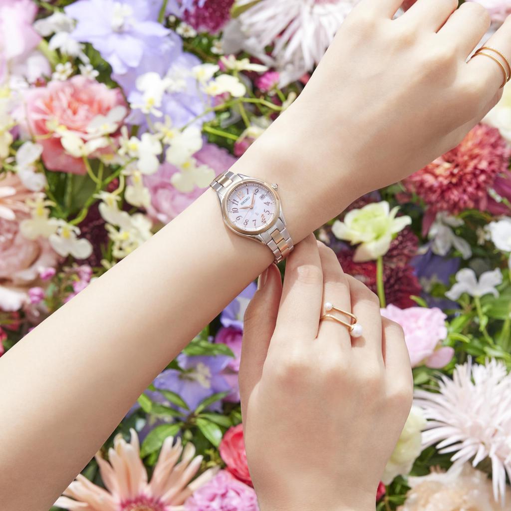 [Часы Seiko] Часы Rukia Grow 2025 SS Основная серия SSQW092 Женские Серебристые + Женское золото