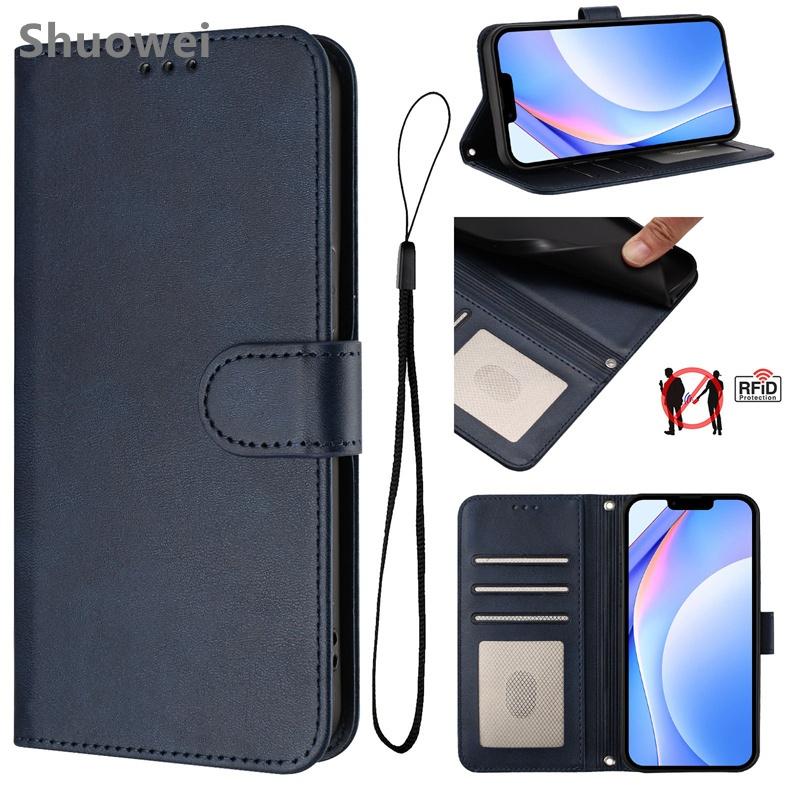 For OPPO A5 A5i A5X A15 A15S A35 A54 A55 A55S A74 A94 A95 Pro 2020 2021 4G 5G Flip Leather wallet Case Protection Card Holder Cover