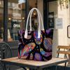 Bohemian Ethnic Pattern Tote Bag Stylish Lightweight Daily Shoulder Bag Casual Vintage Portable Shopping Bag