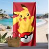 Пляжное полотенце с принтом Pokémon, Большое впитывающее быстросохнущее полотенце для летнего отдыха на природе и плавания