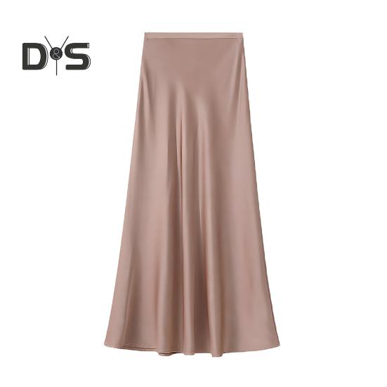 Женская юбка-рыбий хвост с высокой талией и запахом на бедрах, длинная юбка А-силуэта, однотонная, удобная, подчеркивающая фигуру юбка