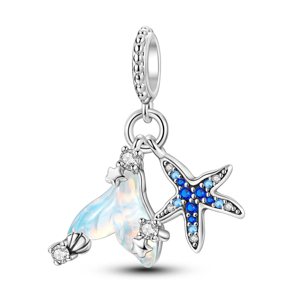 Посеребренные шармы-бусины подходят для оригинальных браслетов-подвесок для изготовления женских украшений