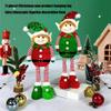 Stretchable Plush Doll Ornament Adjustable Height Telescoping Plush Figure Christmas Decoration for Living Room Bedroom