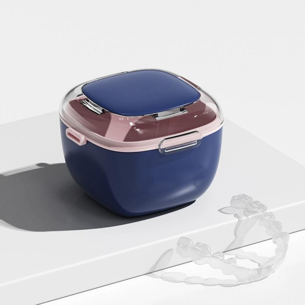 Коробка для чистки ретейнера, ванночка для зубных протезов, герметичный футляр для зубных протезов, капа, ночная капа и ретейнер