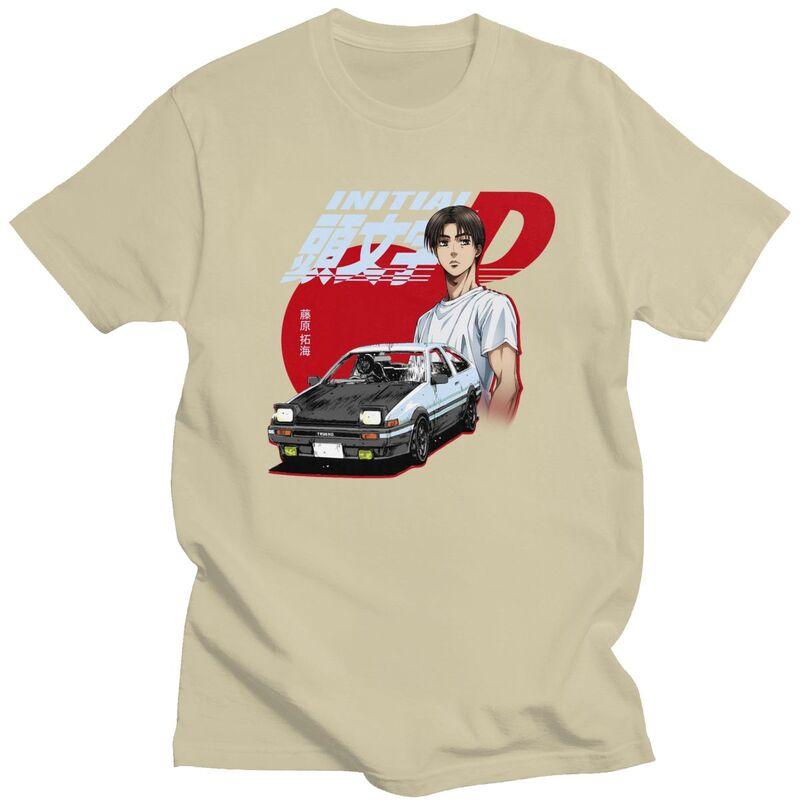 Мужская футболка Initial D на заказ Аниме Повседневная футболка с коротким рукавом Приталенная одежда