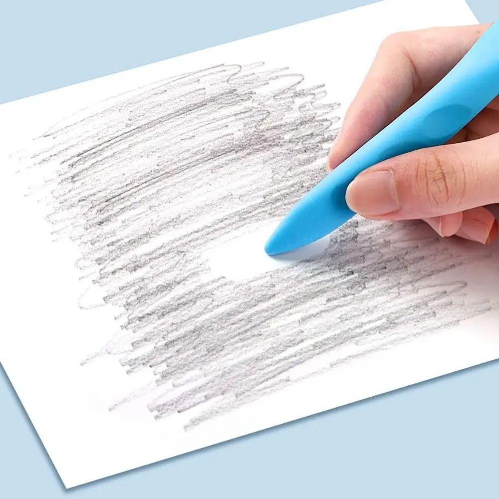 3PCS/Box Posture Correction Pencil Eraser Large Size Traceless Eraser  School Office Supplies