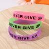 Women Men Basketball Wristband Luminous Rubber Bracelets Never Give Up Bracelet Silicone Sweat Band