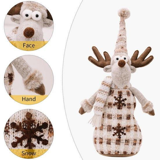 Рождественская кукла украшения Санта Снеговик Лось плюшевые рождественские украшения коллекционные настольные Санта плюшевые