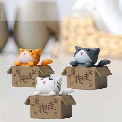 Кошачьи фигурки Изысканные Милые Садовые куклы Твердая модель Креативный микроландшафт