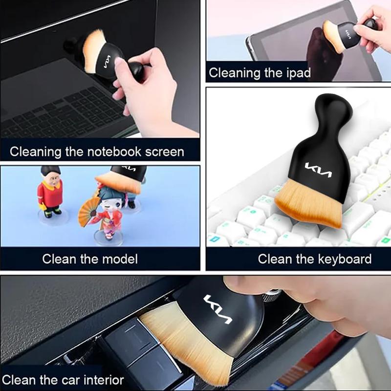 AHT1 For KIA Rio K5 K2 Sportage Ceed Sorento Picanto Stinger Soul Car Interior Cleaning Soft Brush Air Outlet Clean Brush Accessories