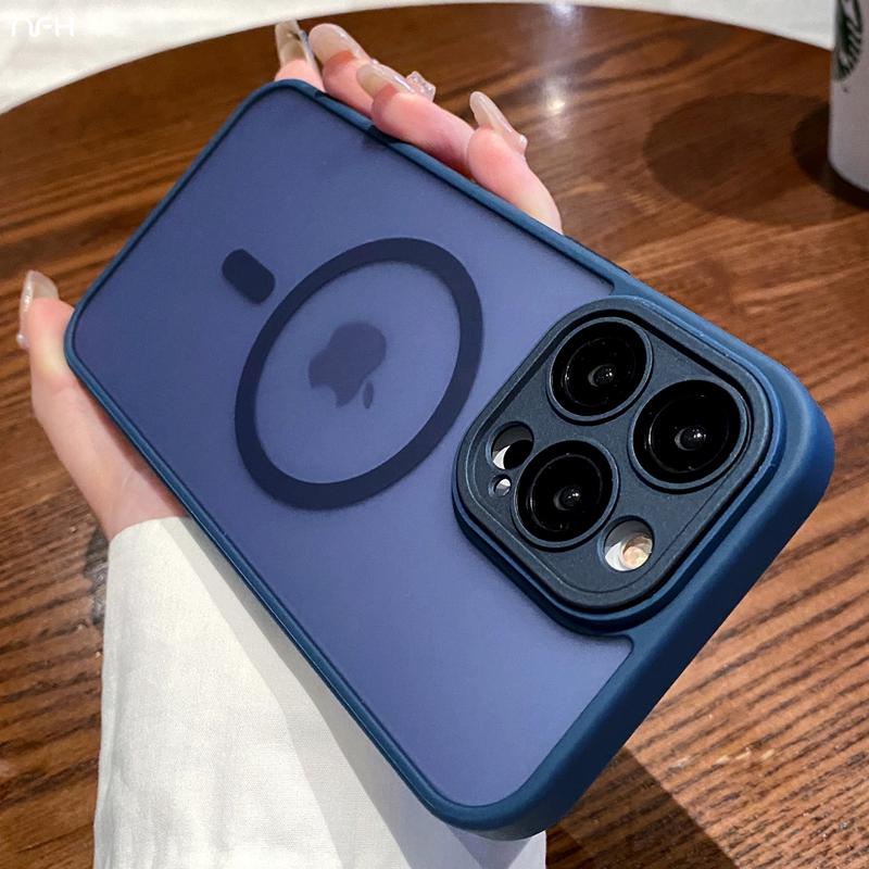 Для iPhone 16 Pro Max роскошный магнитный мягкий матовый чехол Magsafe для iPhone 11 12 13 14 15 Plus защитный чехол для объектива