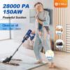 UMLo V11 Blue Cordless Stick Vacuum Cleaner – 2-in-1 Handheld & Floor Cleaning with HEPA Filtration, 300W Motor, 4000mAh Battery, LED Display