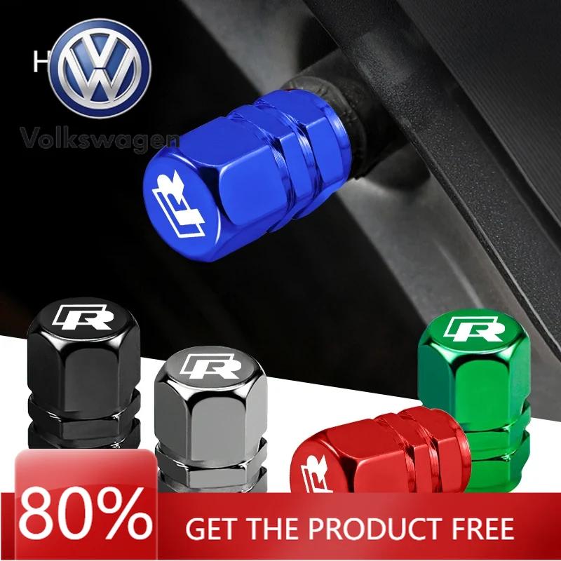 Для VOLKSWAGEN VW 4 шт. 3D Металлические Колпачки Клапанов Колес Автомобиля Пылезащитные Колпачки Дисков Для R Volkswagen CC R-Line Beetle Tiguan GTI Arteon Tayron