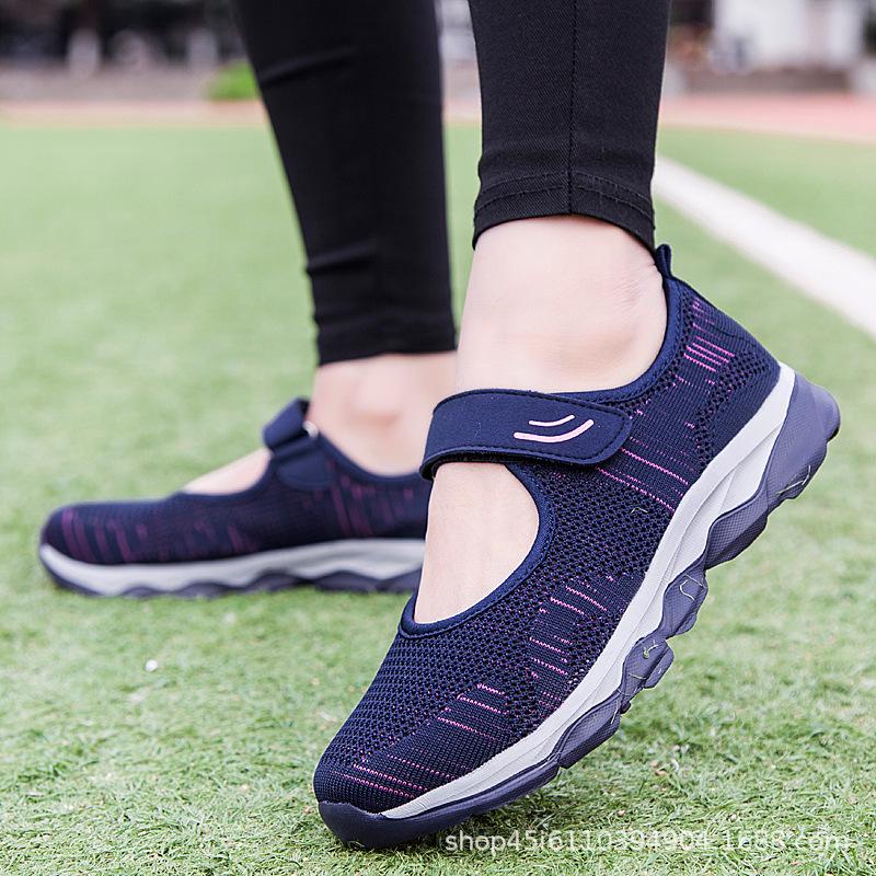Women'S Single Shoes, Middle-Aged Cloth Shoes, Mother'S Shoes, Hollow Breathable Old Beijing Cloth Shoes