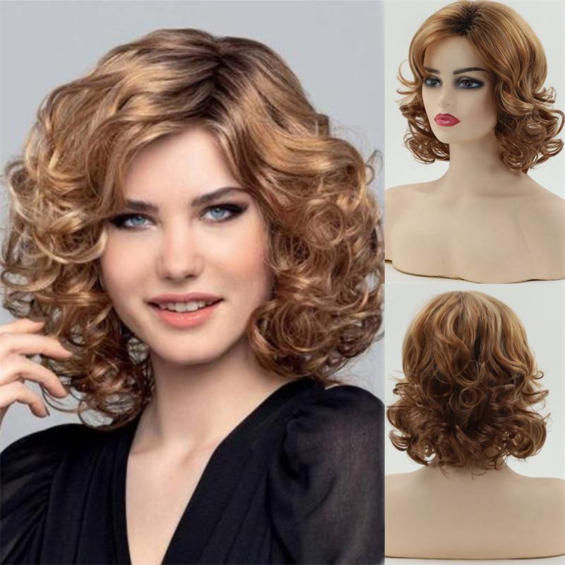 Синтетические короткие вьющиеся волосы, серо-белый парик для пожилых женщин, парик для мамы с челкой, карнавальный костюм, вечерние, подарок для бабушки, парик