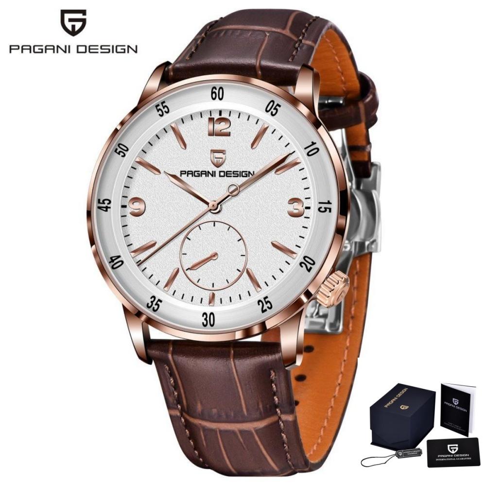 PAGANI DESIGN PD1790 Men's Automatic Mechanical Watch 10Bar Waterproof Sapphire Glass Fashion Leisure Leather Wristwatch For Man