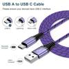 2pcs Câbles De Charge USB C,1,8 M,pour Samsung Galaxy A15/A14/A13/A12/A55/A35/A54/A34/A53/Z Flip 4/Z Flip 3/S24/S23/S21/S20/S10/S9