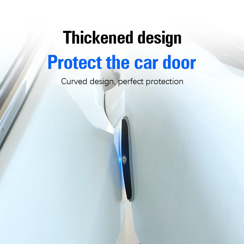 DCLLR1 4Pcs Car Anti-collision Strip Silicone Protection Pad For Alfa Romeo Giulietta Mito 159 Giulia Stelvio 156 147 Tonale Disco