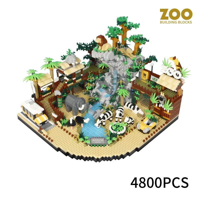 non-toxic 4800Pcs Building Block Zoo Micro Building Bricks Blocks Diamond Plastic Model Home Decoration Architecture Birthday Gifts Kids