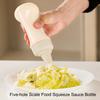 350 мл 5 отверстий выдавливается приправа с насадками Пластиковые кетчупы горчица острые соусы оливковое масло бутылки кухонные принадлежности