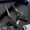 Black Color Hair Salon Professional Haircut Hairdressing Scissors Flat Cutting Teeth Cutting Bangs Cutting Thin Cutting Combination Hairdresser